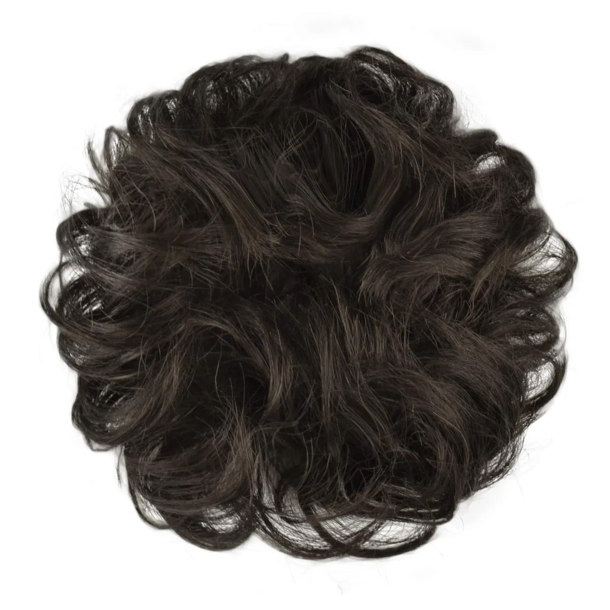 BARSDAR 100% Umani Chignon Capelli Veri, Coda Chignon Extension Elastico con Capelli Chignon Capelli Ricci Mossi Capelli Chignon da Donna （Marrone Scuro）