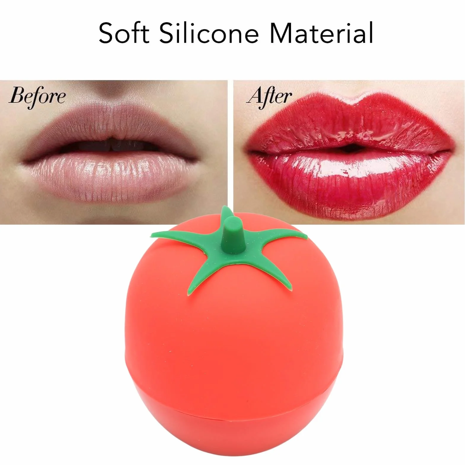 Lip Sucker Plumper, Lip Pump a Forma di pomodoro Lip Enhancer, Silicone Lip Plumper Strumento per Donne, Lip Sucker Plumper, Dispositivo Lip Plumper, Strumento Di Bellezza per Labbra per Ragazze