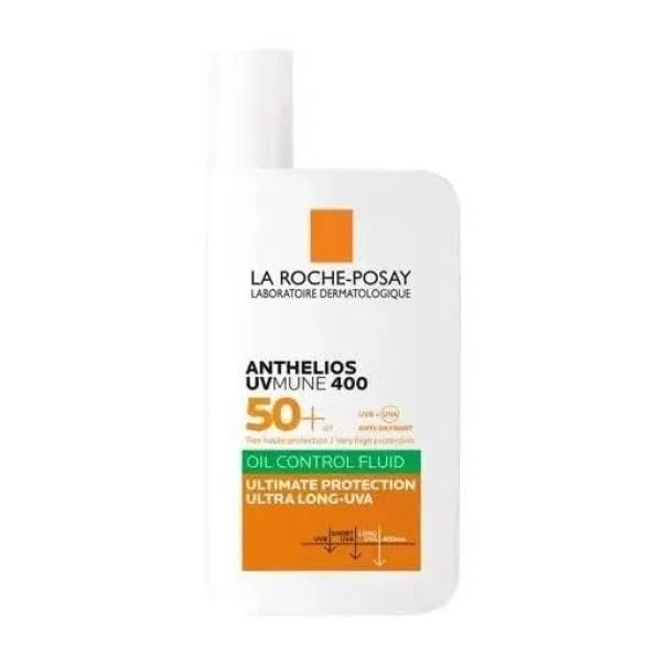 La Roche-Posay Anthelios Oil Control, Fluido Solare SPF50+, Per Pelli Miste e Grasse, Protezione Estrema Ad Ampio Spettro, Con Tecnologia CELLOX-B3 TM e Mexoryl XL, 50ml