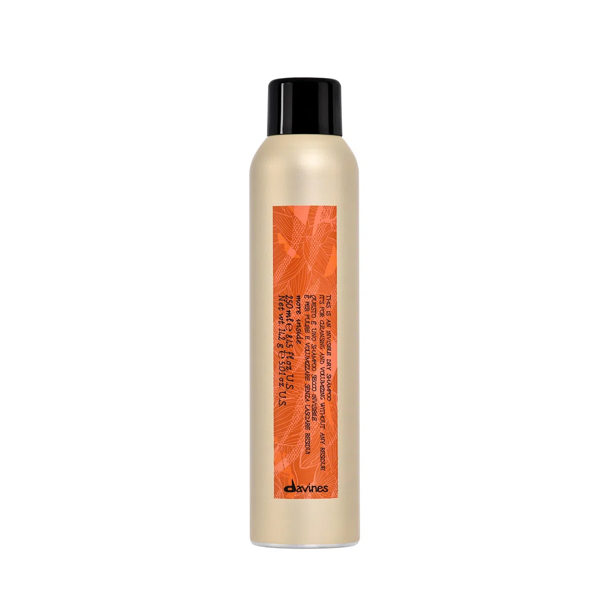 Davines Dry Shampoo - Shampoo secco detergente senza utilizzo di acqua - Assorbe il sebo in eccesso - Dona corpo immediato ai capelli - 250 ml