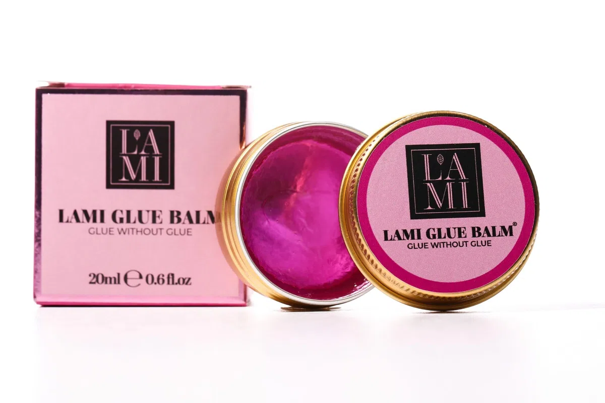 Lami Glue Balm Peach, prodotto per laminare ciglia, colla senza colla, con olio di argan, jojoba e avocado, 20 ml
