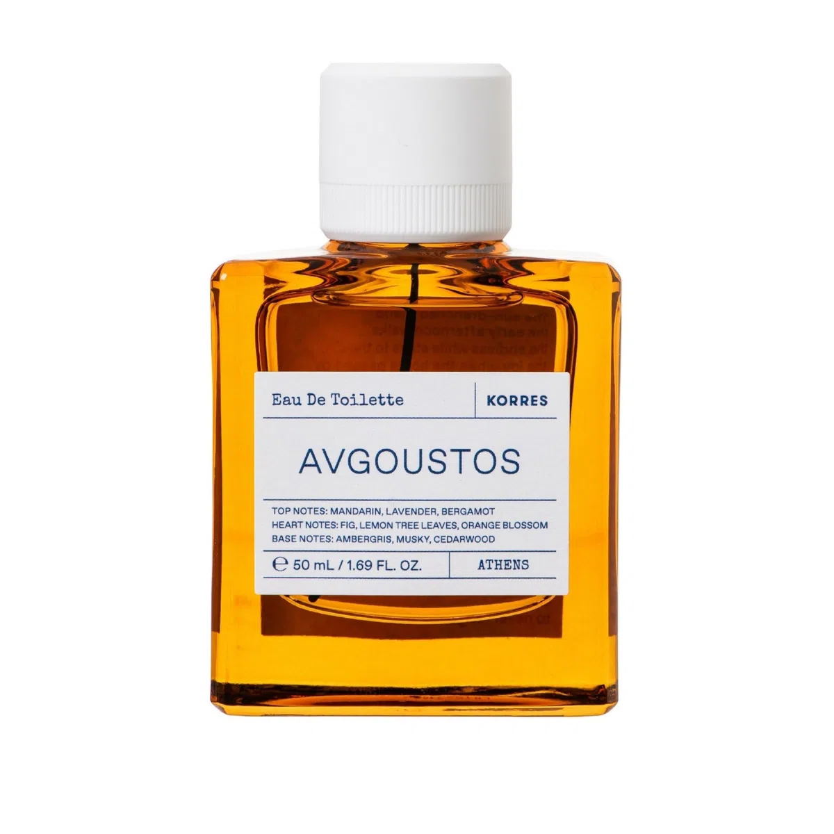 KORRES AVGOUSTOS Eau de Toilette per donna e uomo, fragranza unisex, profumo estivo fruttato-agrumato, 89% ingredienti naturali, vegan, 50 ml