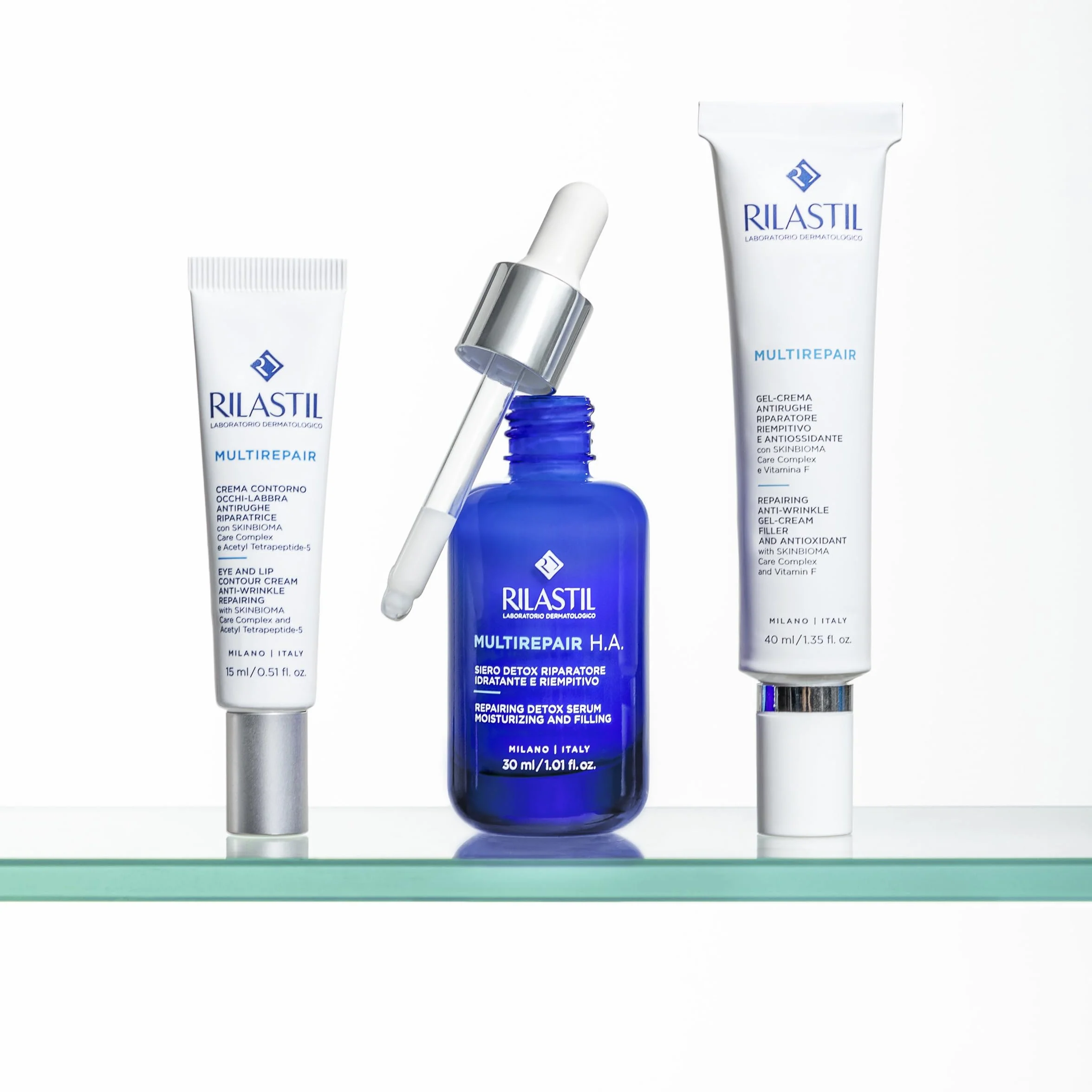 Rilastil Multirepair Crema Viso Antirughe Nutririparatrice, Nutriente, Idratante con Burro di Karité per Pelli Molto Secche, Confezione da 40 ml