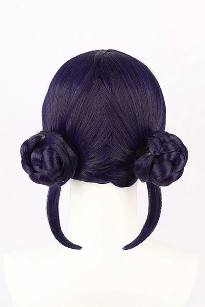 Costume da cacciatore di demoni Rumi Cosplay Parrucca Anime Zoey Mira Parrucche per capelli lunghi e lisci accessori per donne (nero/viola – Zoey)