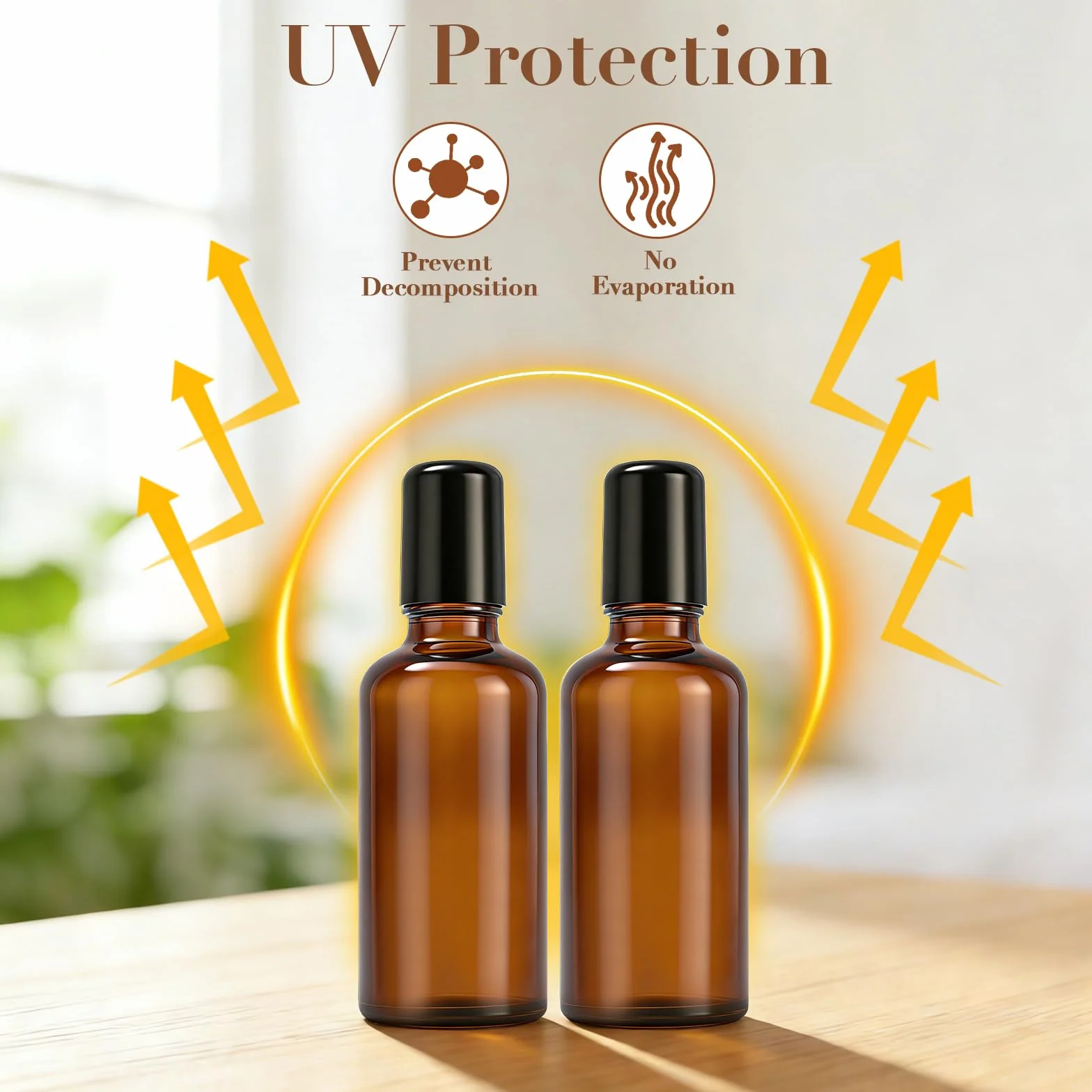 6 flaconi roll-on in vetro da 30 ml per oli essenziali, con sfere roll-on in acciaio inox, ricaricabili, per profumi, cosmetici, aromaterapia, massaggi