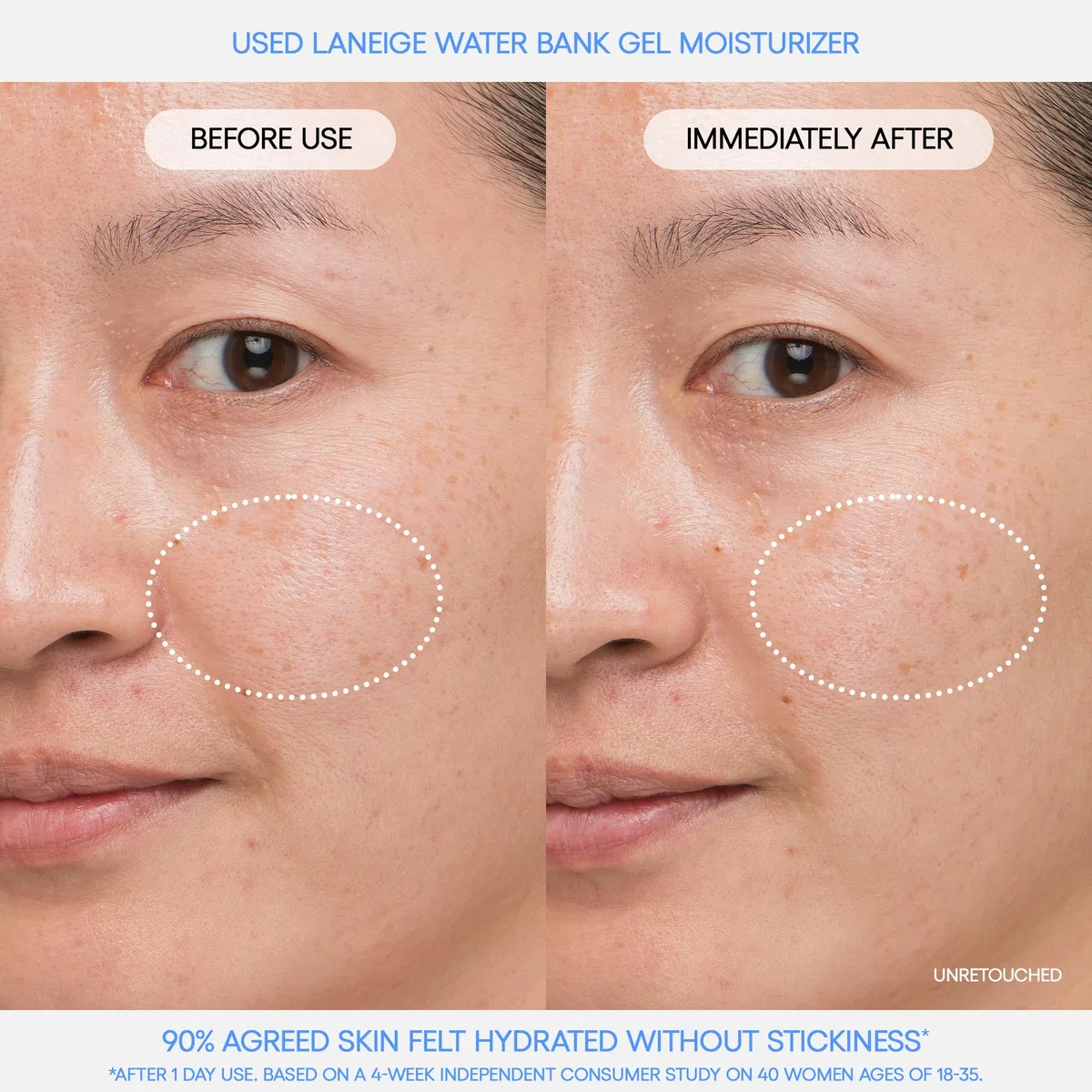 LANEIGE Water Bank Blue Hyaluronic Gel Moisturizer: Hydrate and Visibly Soothe, 1.6 fl. oz.