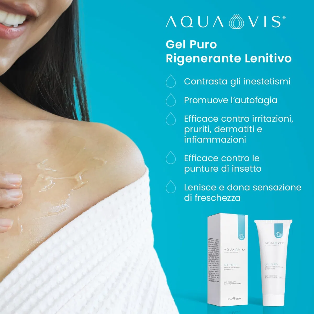 Aquavis - Aquavis Gel Puro Lenitivo per Pelle Acneica 75ml - 988153211