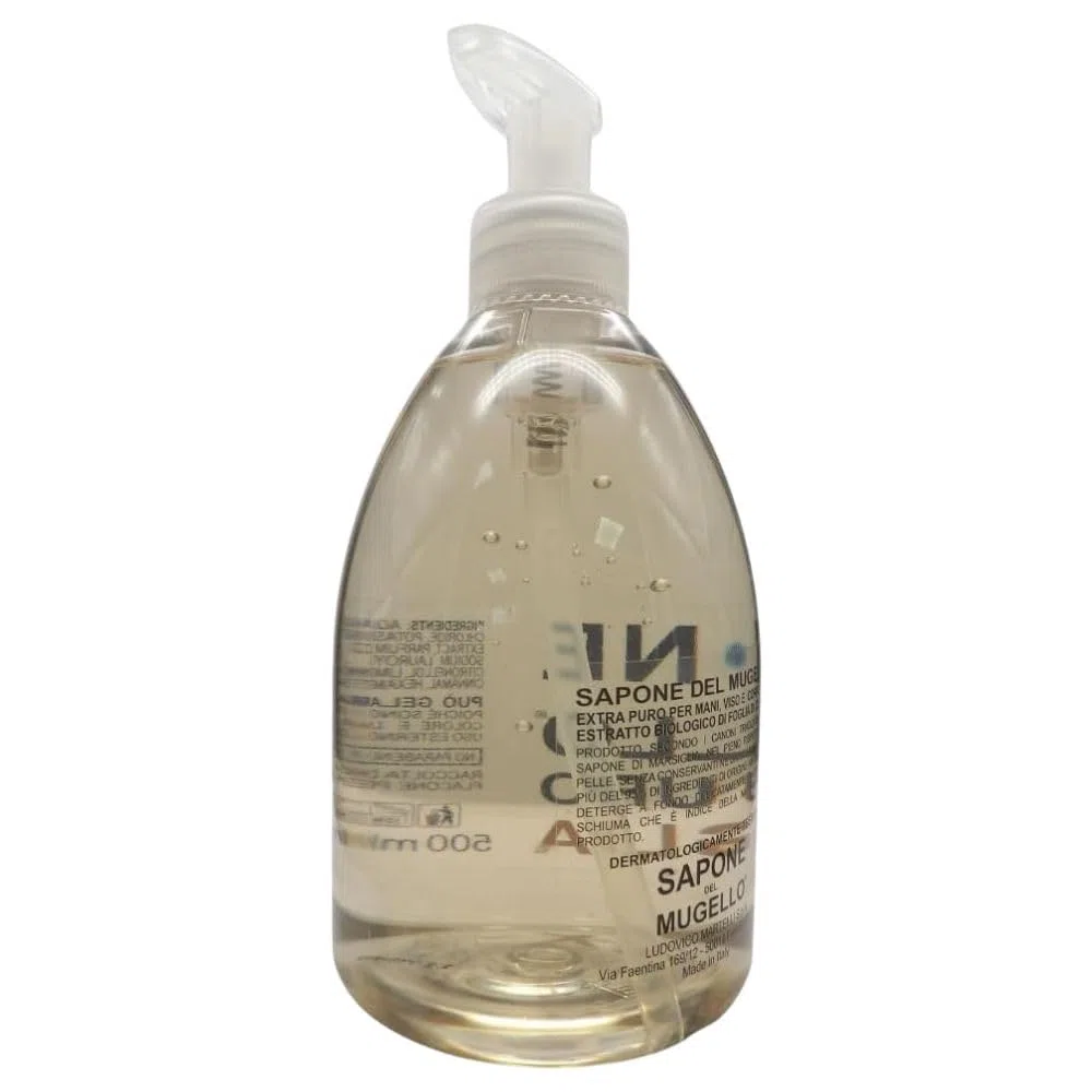 Sapone Extra Puro,MARSIGLIA, Per Mani, Viso e Corpo, Con Estratto Biologico Di Foglia Di Olivo 500ml + Panno SOFT In Lattice, Formato 30x30cm (6 Unità + Panno)