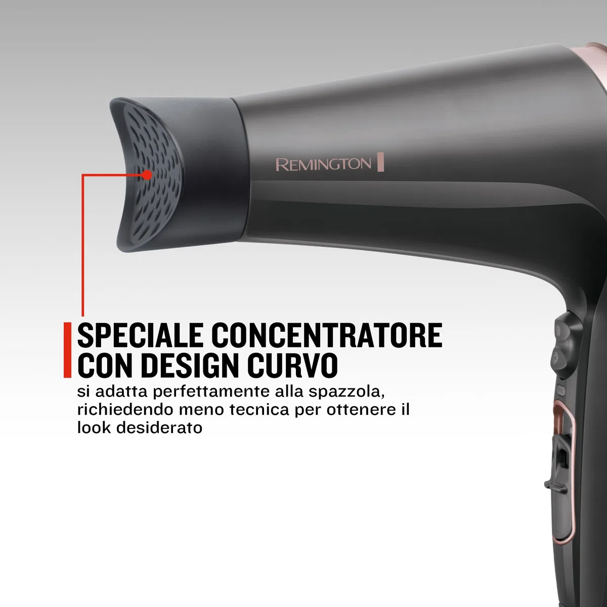 Remington Asciugacapelli 2200W - Asciuga, Piastra e Arriccia - 3 accessori per lo styling: ugello e diffusore, spazzola rotonda da 45 mm e clip, 3 livelli di riscaldamento e 2 di ventilazione, D5707
