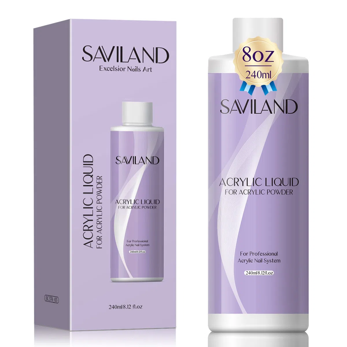 Saviland Liquido Acrilico: 240 Ml Di Liquido Per Unghie Ema Per L'Applicazione Di Unghie Acriliche, Per L'Allungamento Delle Unghie E Per L'Intaglio 3d Nel Salone Delle Unghie.