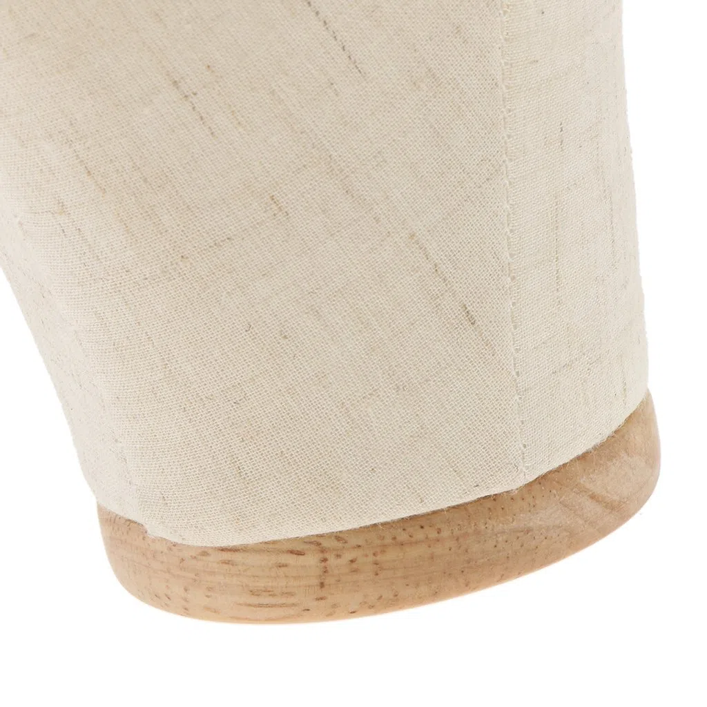 Espositore per Cappelli Da 21 Pollici con Testa di Manichino in Tela Professionale per Parrucca Nero/Beige - Beige