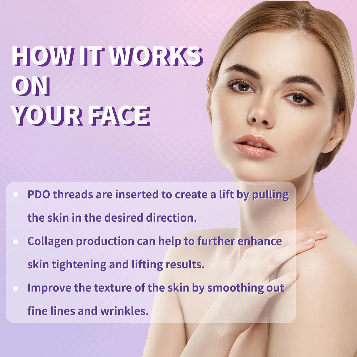 Fili PDO Lifting per viso e corpo rassodante, 30 G25 mm, fili PDO per lifting del viso, 20 pezzi
