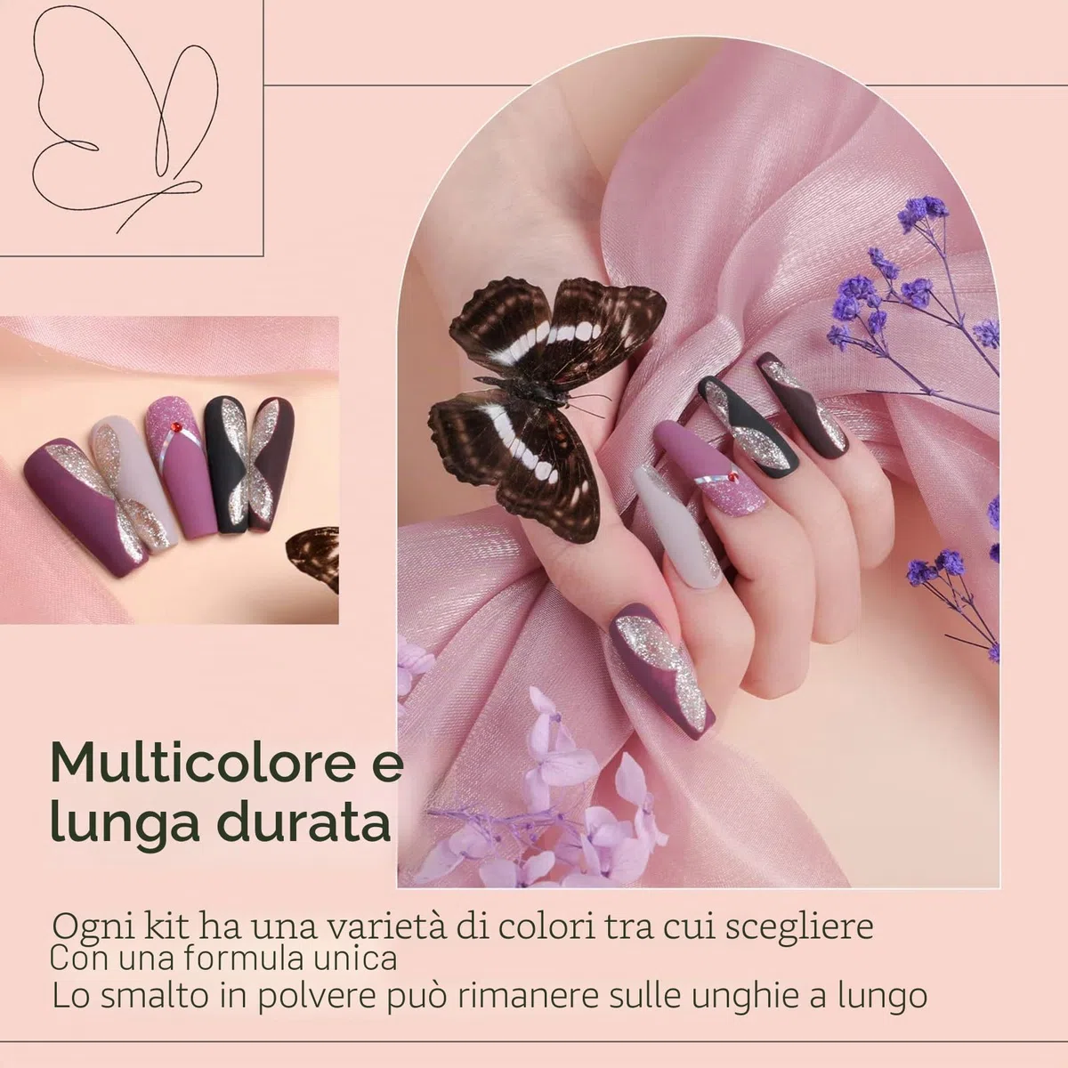 Aokitec 14 PCS Dipping Acrilico per Unghie, 8 colori Dip polvere acrilica unghie con Dip liquido per Nail Art, Nail Dipping Powder Set, Kit per Semipermanente Unghie, Regalo per donne ragazze