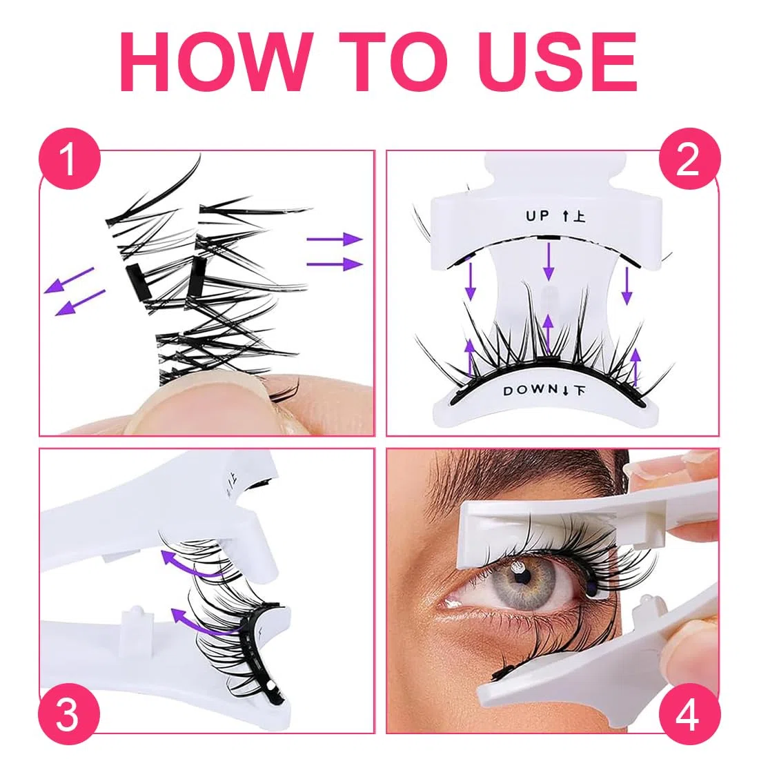 2 Paia Ciglia Magnetiche Con scatola,Non Richiede Colla Ciglia Finte Magnetiche,ciglia magnetiche con applicatore