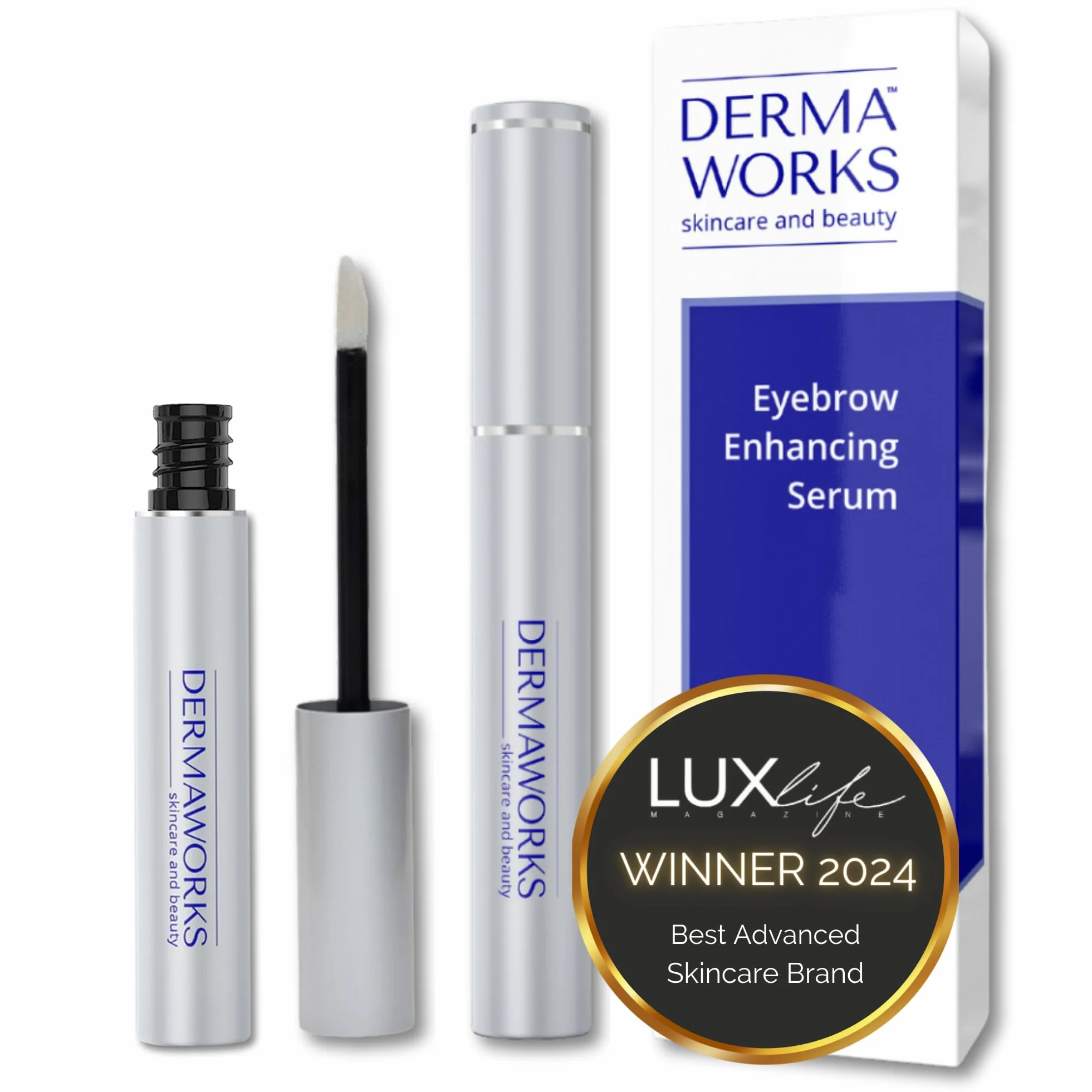 SIERO SOPRACCIGLIA RICRESCITA RAPIDA per Sopracciglia Perfette Donna e Uomo - con Péptidi Attivi e Acido Ialuronico - Risultati in 8 Settimane - Brow Serum di DERMAWORKS