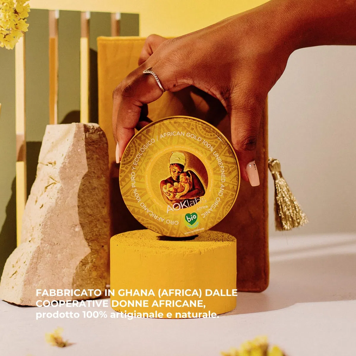 AOKlabs - Burro di karitè puro, Oro Africano - Non raffinato, puro al 100%, biologico, senza additivi I Idrata, rigenera e ripara la pelle e i capelli