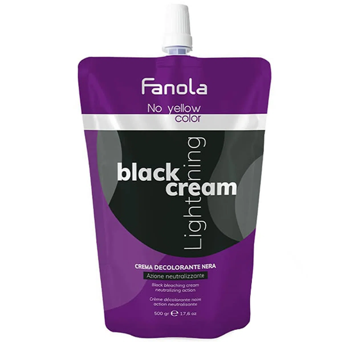 FANOLA Black Lightning Cream Crema Decolorante Nera 500gr