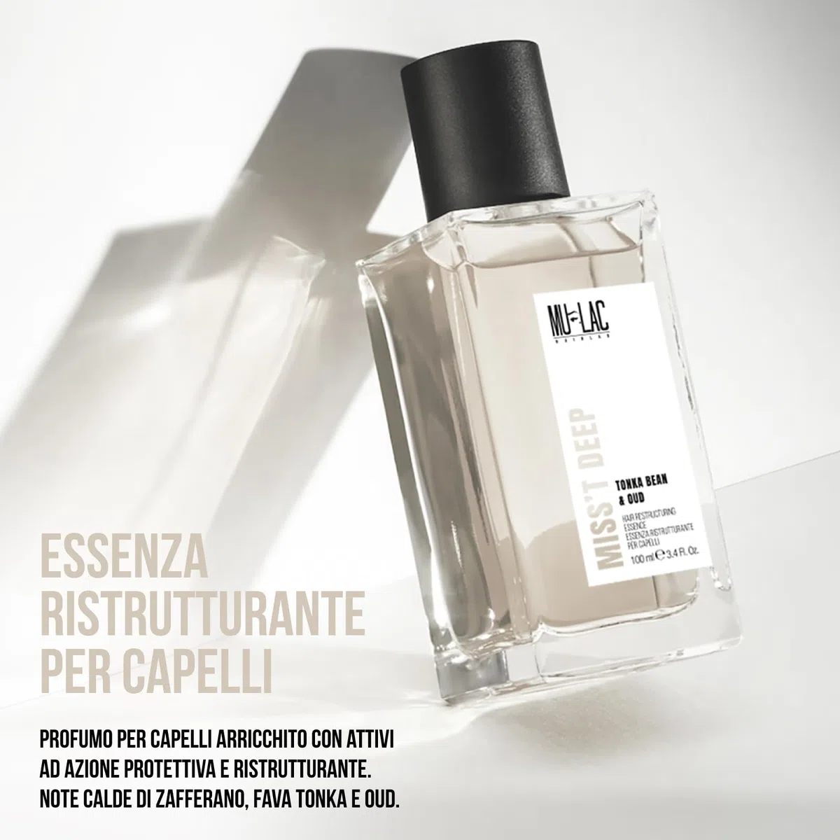 Mulac Cosmetics MISS'T DEEP Essenza Ristrutturante per i Capelli 100 ml