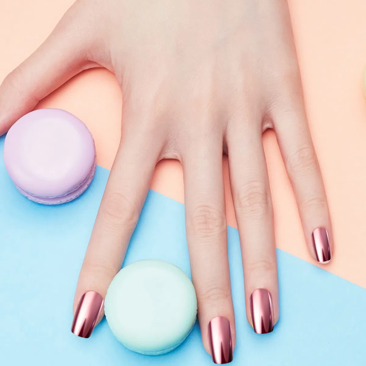 Duufin 22 Scatole Polvere Effetto Specchio Cromata per Unghie - Effetto Chrome Aurora Chameleon Holografica Caramelle Lucida - Decorazione Nail