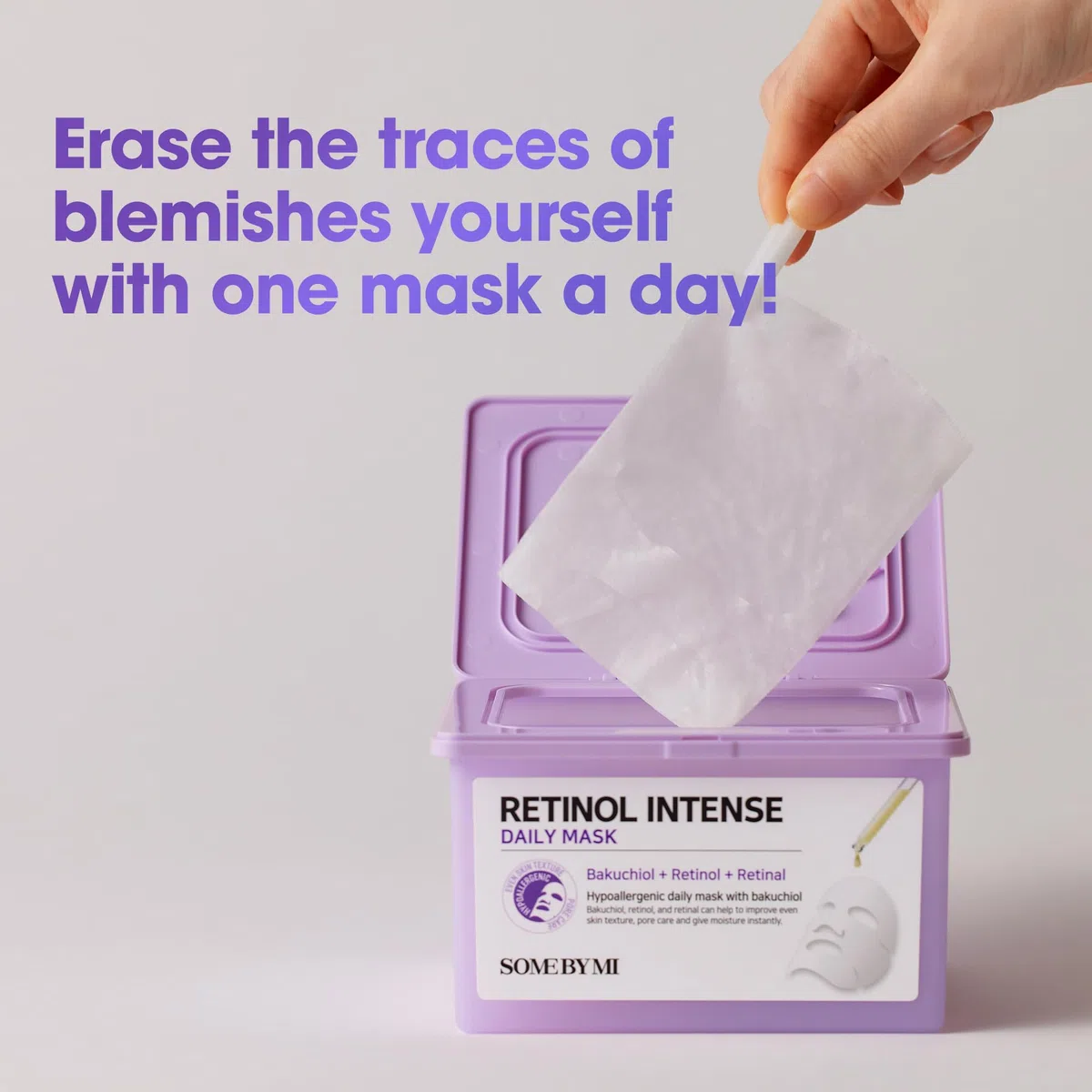 SOME BY MI Retinol Intense Daily Mask – 30 maschere, 11,8 oz – Maschera al retinolo per la routine glass skin – Migliora texture, elasticità e segni dell’invecchiamento – Skincare coreana