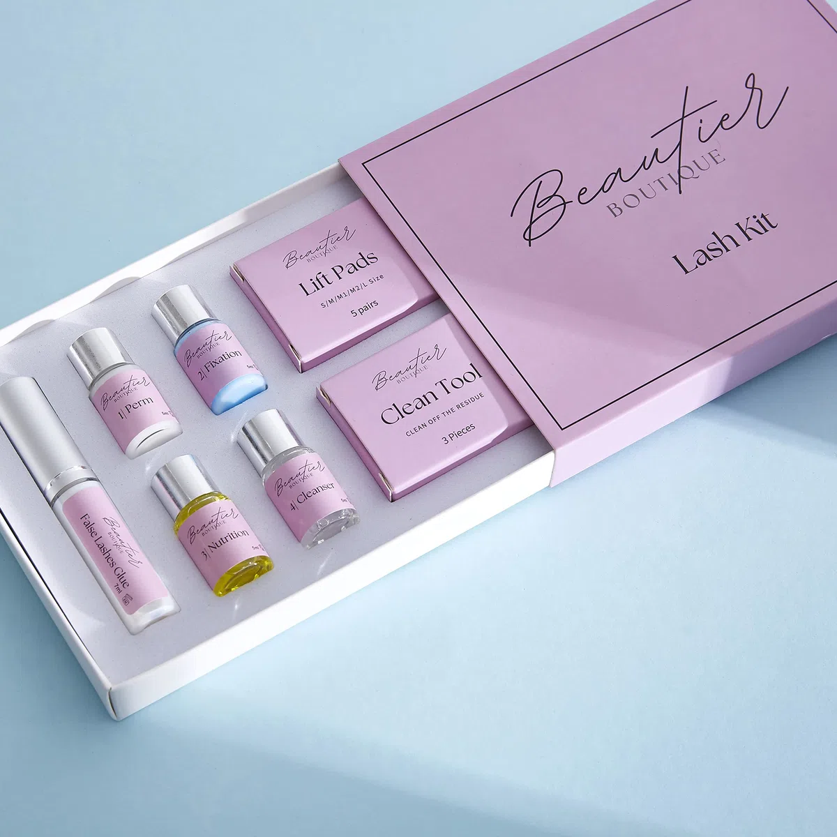 Kit Laminazione Ciglia e Sopracciglia Fai da Te Completo Con Accessori Naturale Vegano Professionale Permanente Ideale Per Salone