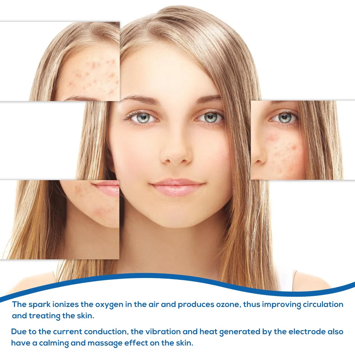 Barra ad alta frequenza viso con 4 sonde, macchina per il viso di bellezza, parete ad alta frequenza, dispositivo di radiofrequenza viso, macchina per il viso di bellezza, dispositivo per il