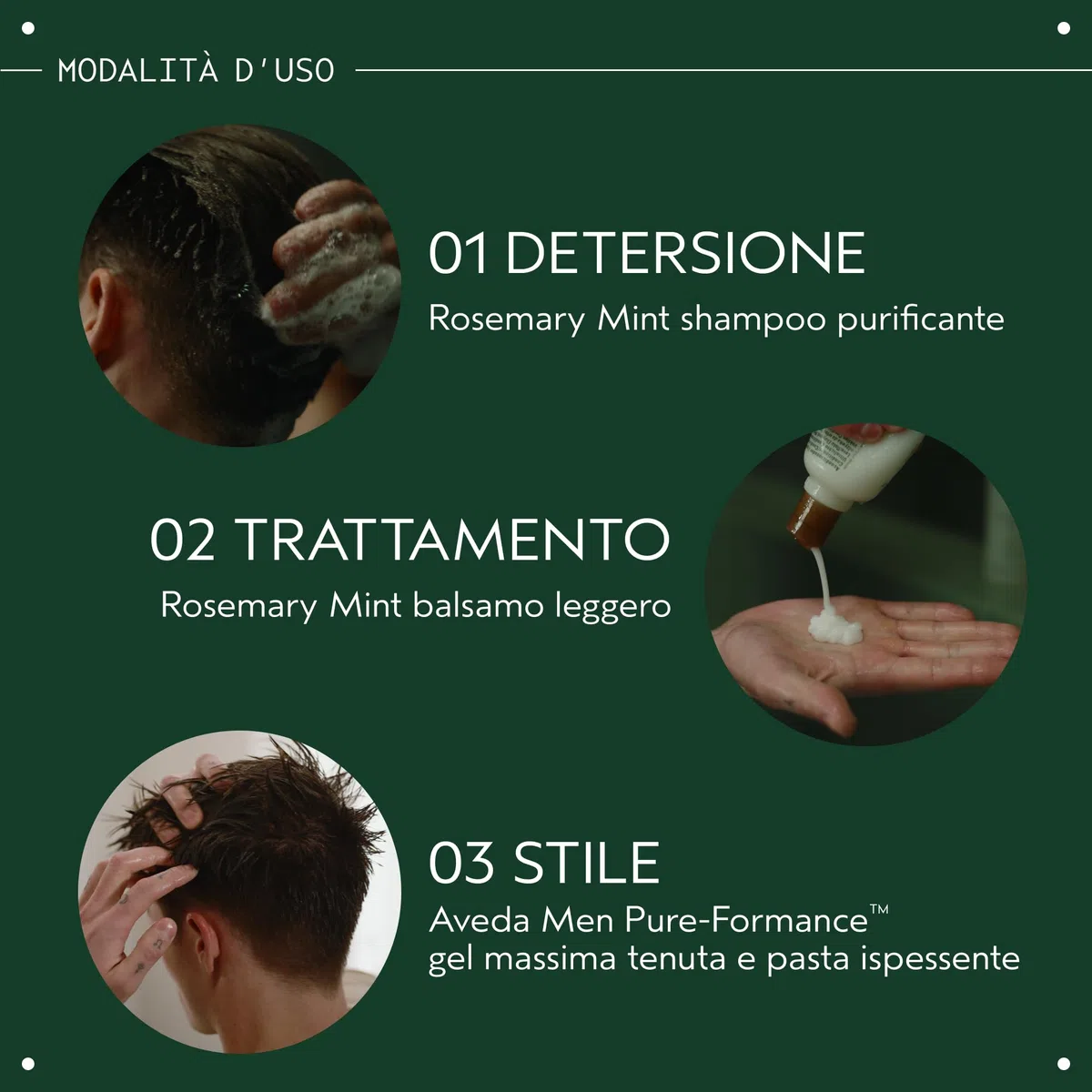 Aveda Men Pure-Formance Thickening Paste - Pasta Styling Ispessente - Tenuta Versatile - Finish Naturale (75 ml)