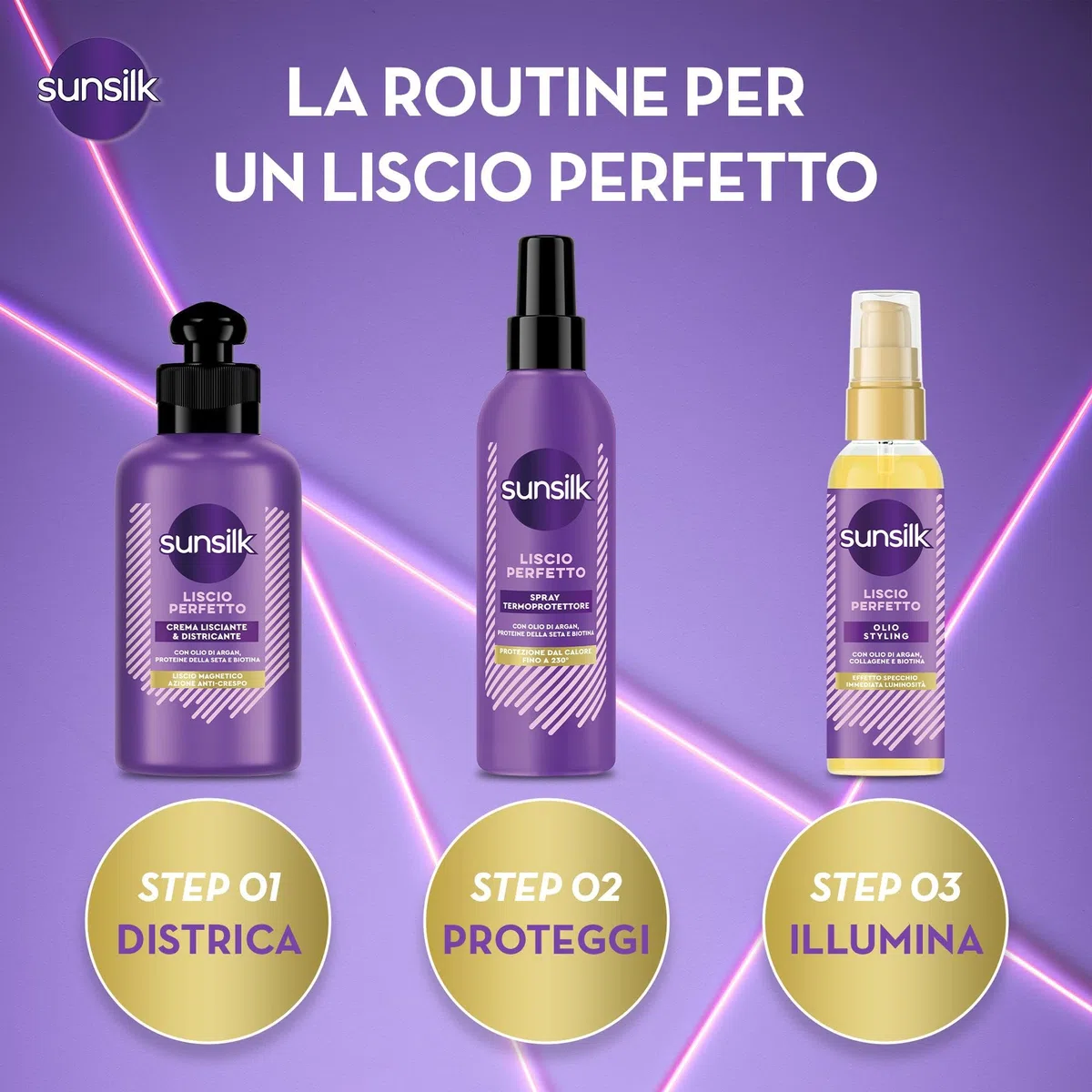 Sunsilk, Crema Districante Liscio Perfetto, Crema per Capelli Lisci a Lungo, Senza Risciacquo, Formula Active Fusion con Olio di Argan, Proteine della Seta e Biotina, 6 Pezzi da 200 ml