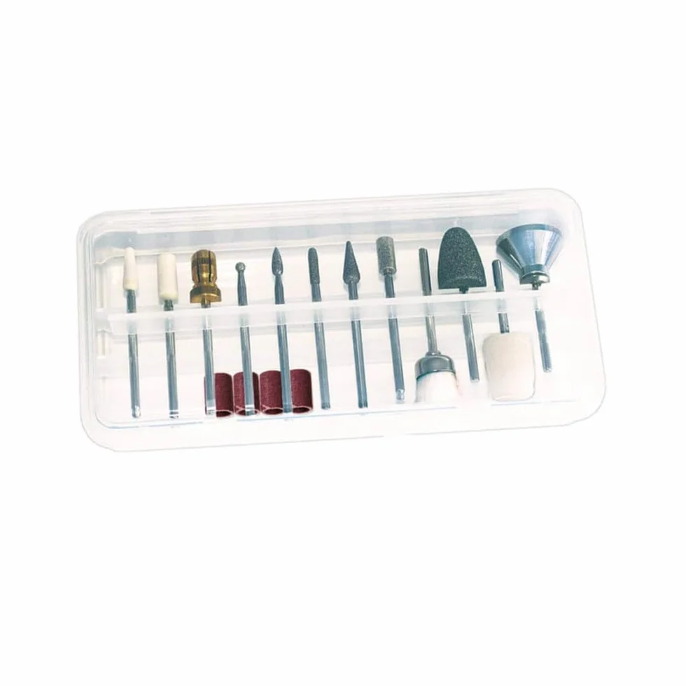 Kit di Punte Comfort Promed, Testine per Fresa, Mole, Fresa per Unghie, Testine, Punte, 12 Punte di Fresa per Decorazione delle Unghie con Misura Standard da 2.332mm a 2.350mm per Manicure & Pedicure