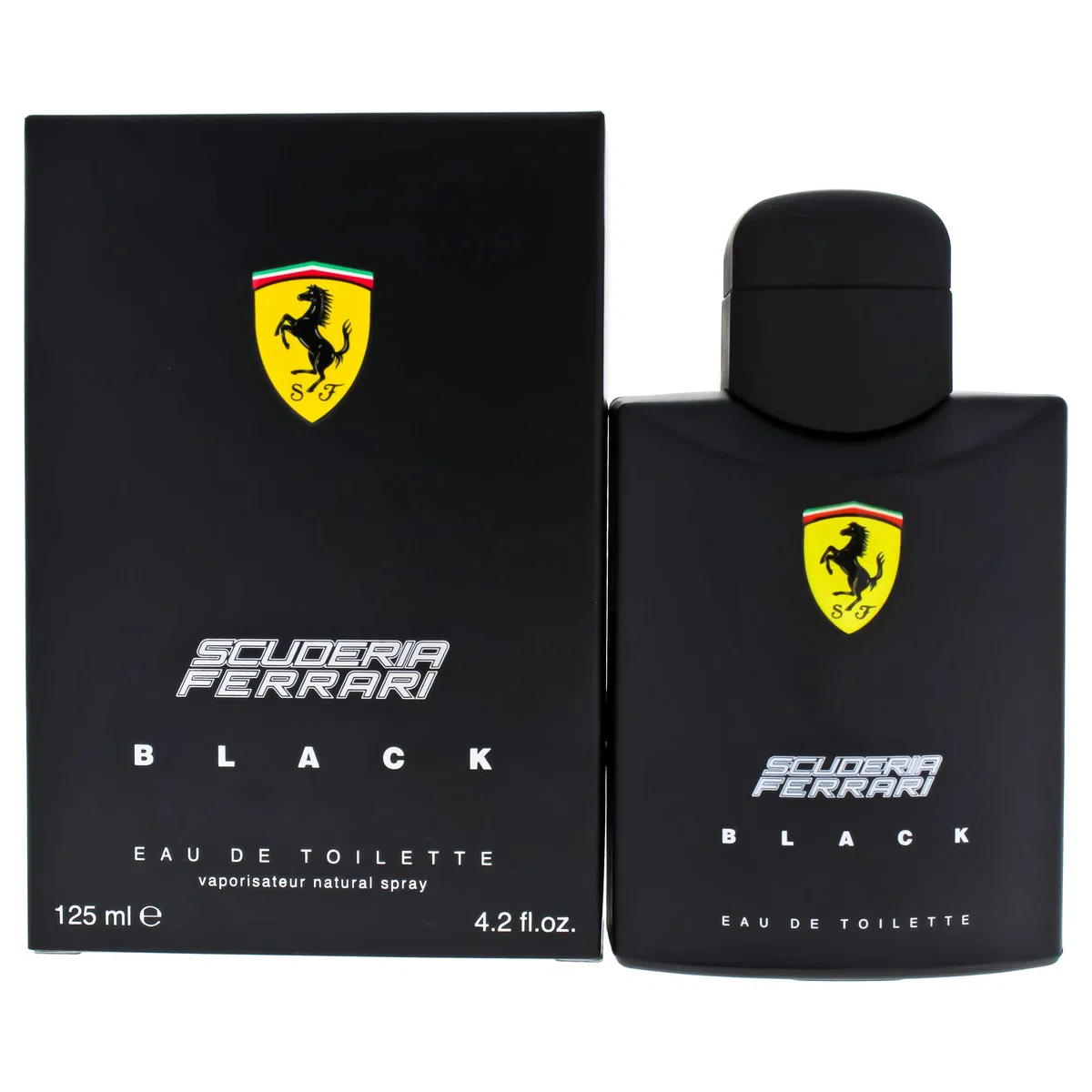 Ferrari Black, Eau de Toieltte spray, da uomo, 125 ml