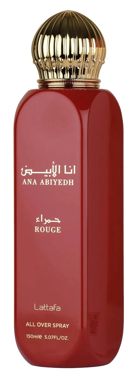 Lattafa Ana Abiyedh Rouge – Fruttato, Gourmand, Floreale, Muschiato – All Over Spray Profumo a lunga durata per donne, 150 ml