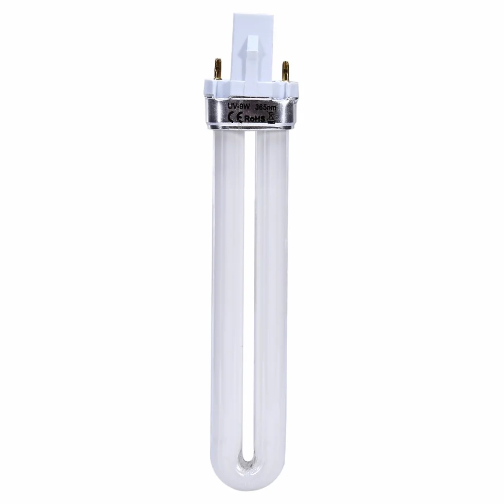 NailStar - Lampada UV 365 nm, tubo 9 W, doppia fonte, asciugatura e polimerizzazione