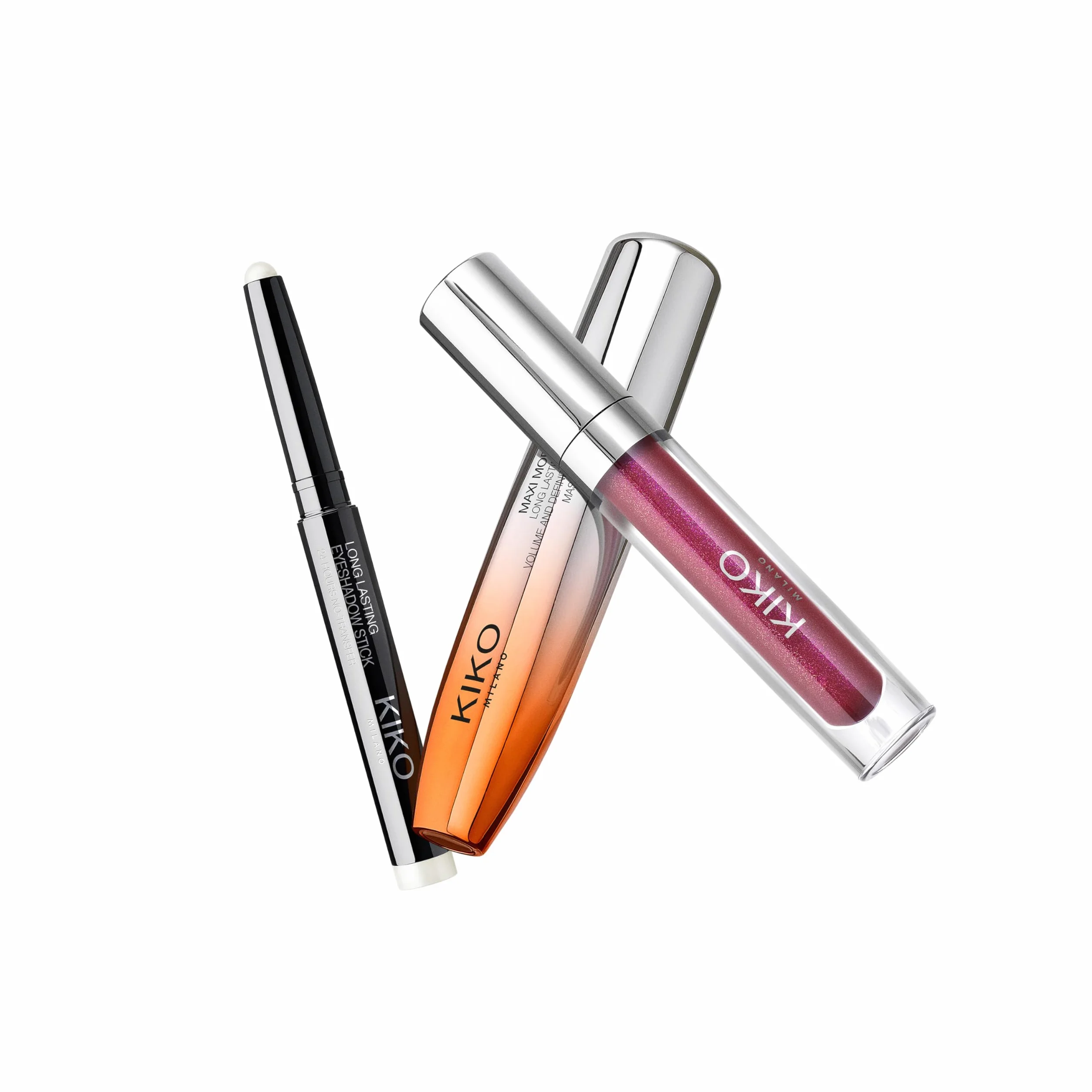 KIKO Milano Snow-Kissed Holiday Glam-Faves Make Up Gift Set, Gift Set Makeup: Mascara Effetto Volume, Rossetto Da Mat A Scintillante E Ombretto In Stick