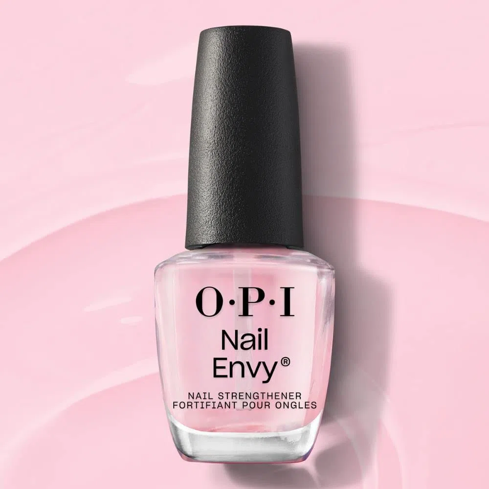 OPI Nail Envy Pink to Envy - Trattamento rinforzante, finish crème, colore rosa tenue per unghie deboli e sottili - Vegano (15ml)