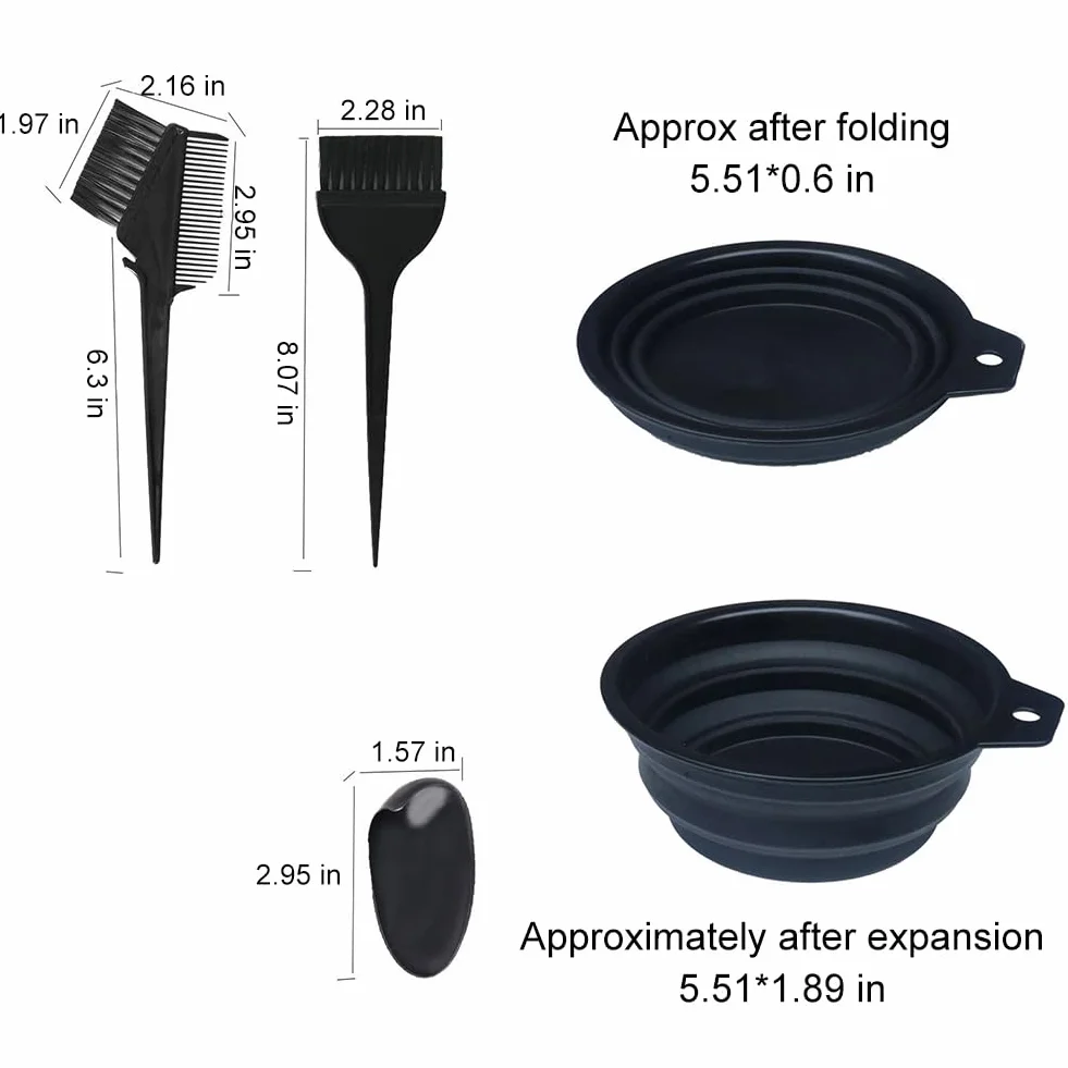 18 Pezzi Strumenti Per La Colorazione Dei Capelli,Kit Di Tinture Riutilizzabile,Tappo Per Colorare I Capelli,Cappucci In Silicone Per Tinture Per Capelli,Cuffia Per Meches Con Ganci,Kiuiom