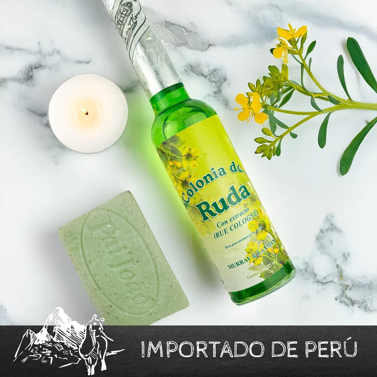 2 Colonia di Ruda del Perù 100% Originale - Bottiglie da 220 ml per Pulizia e Protezione Spirituale