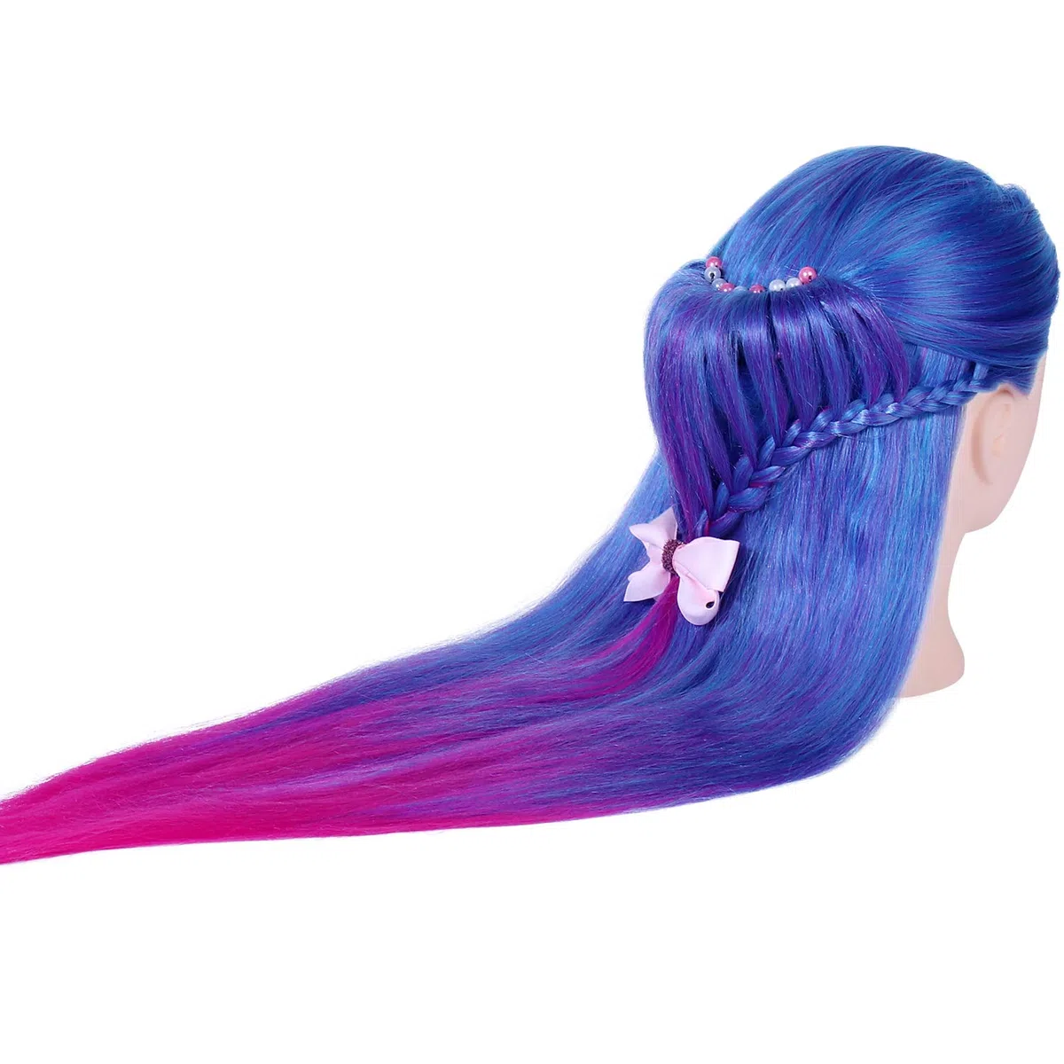 Testa Studio Manichini, TopDirect 26" Capelli Colorati Parrucchiere Cosmetologia Formazione Manichino Pratica Modello con Morsetto & DIY Accessori per Capelli