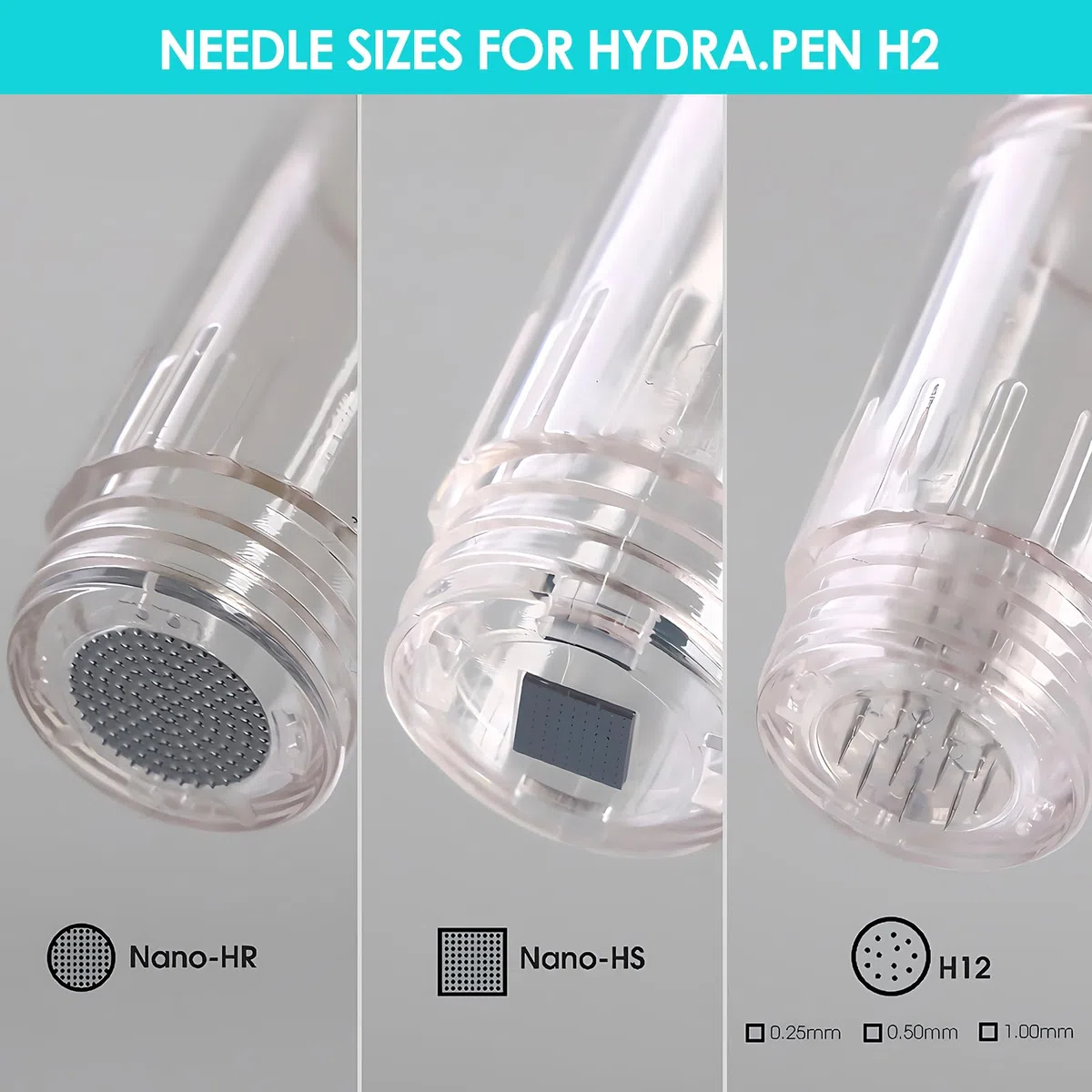 20 Cartucce di Ricambio a 12 Pin da 0,5 mm per Hydra Pen H2, Aghi di Ricambio Monouso Autentici Personalizzati per la Penna per Microneedling, Accessori Kit per la Cura della Pelle Micro Roller Pen