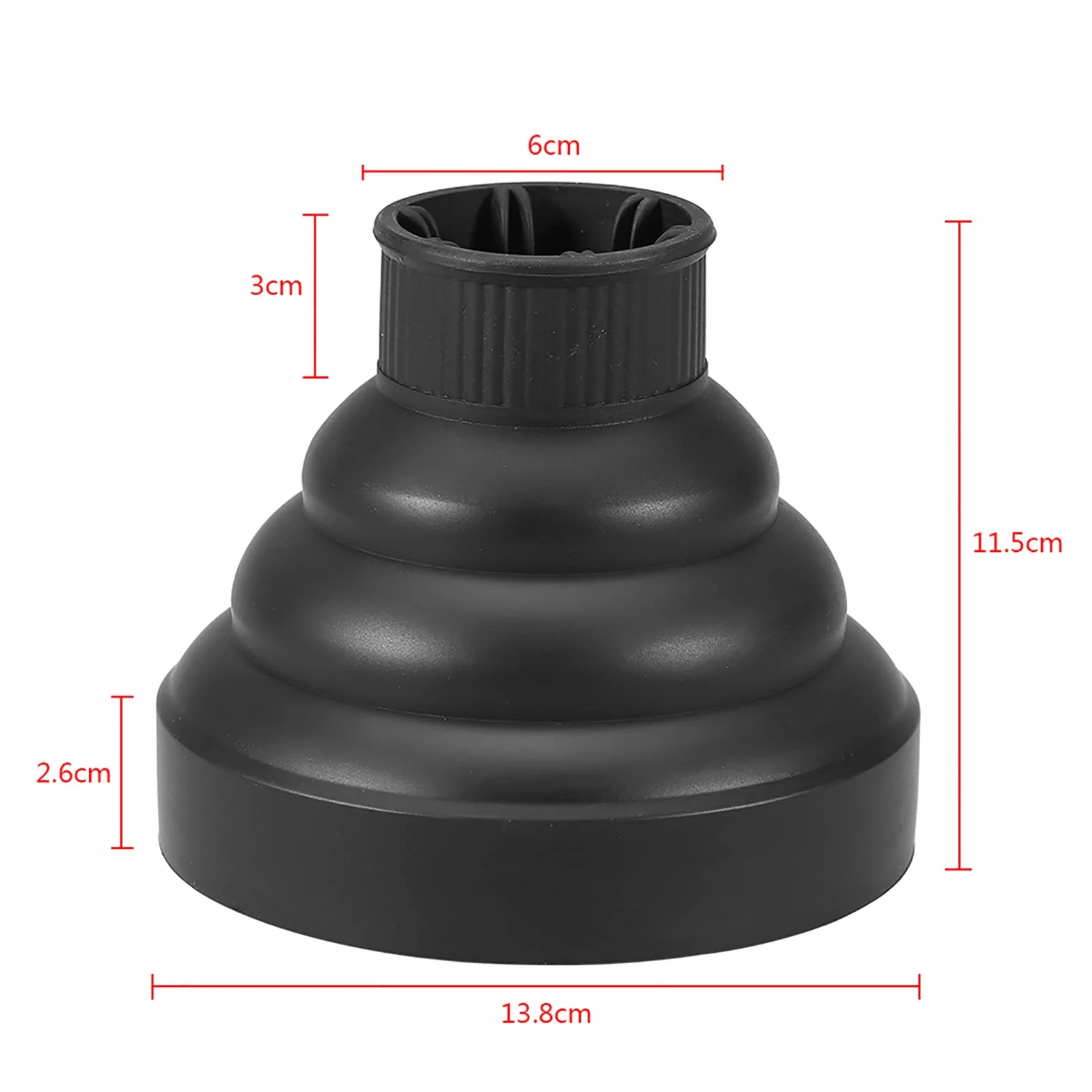 Diffusore universale pieghevole per asciugacapelli Asciugacapelli Strumento per lo styling dei capelli per capelli fini, spessi, ricci, crespi, ondulati, secchi, senza effetto