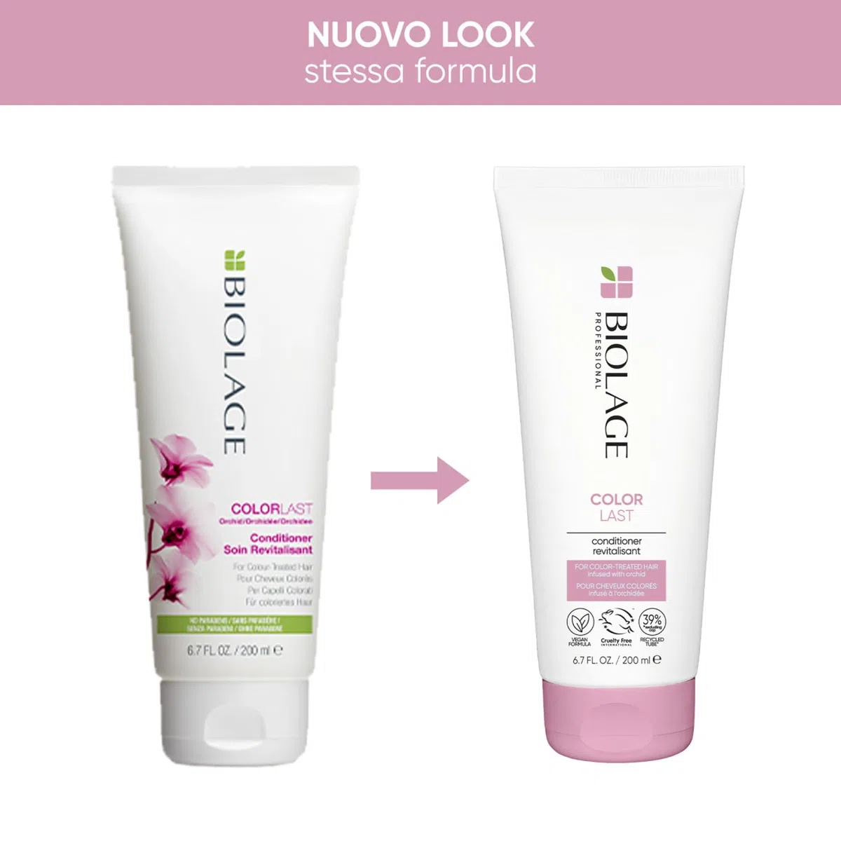 Biolage Balsamo Rivitalizzante, Per Capelli Colorati, Effetto Anti-Sbiadimento, Arricchito Con Orchidea, Color Last, 200 ml
