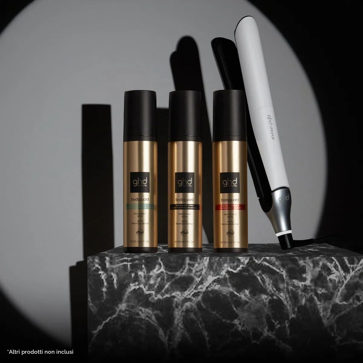 ghd Bodyguard Spray Protettivo per il Calore – Protezione Invisibile e Leggera, Protegge dai Danni da Calore, Protezione UV, Non Appiccicoso e Condizionante – Per Capelli Colorati – 120ml