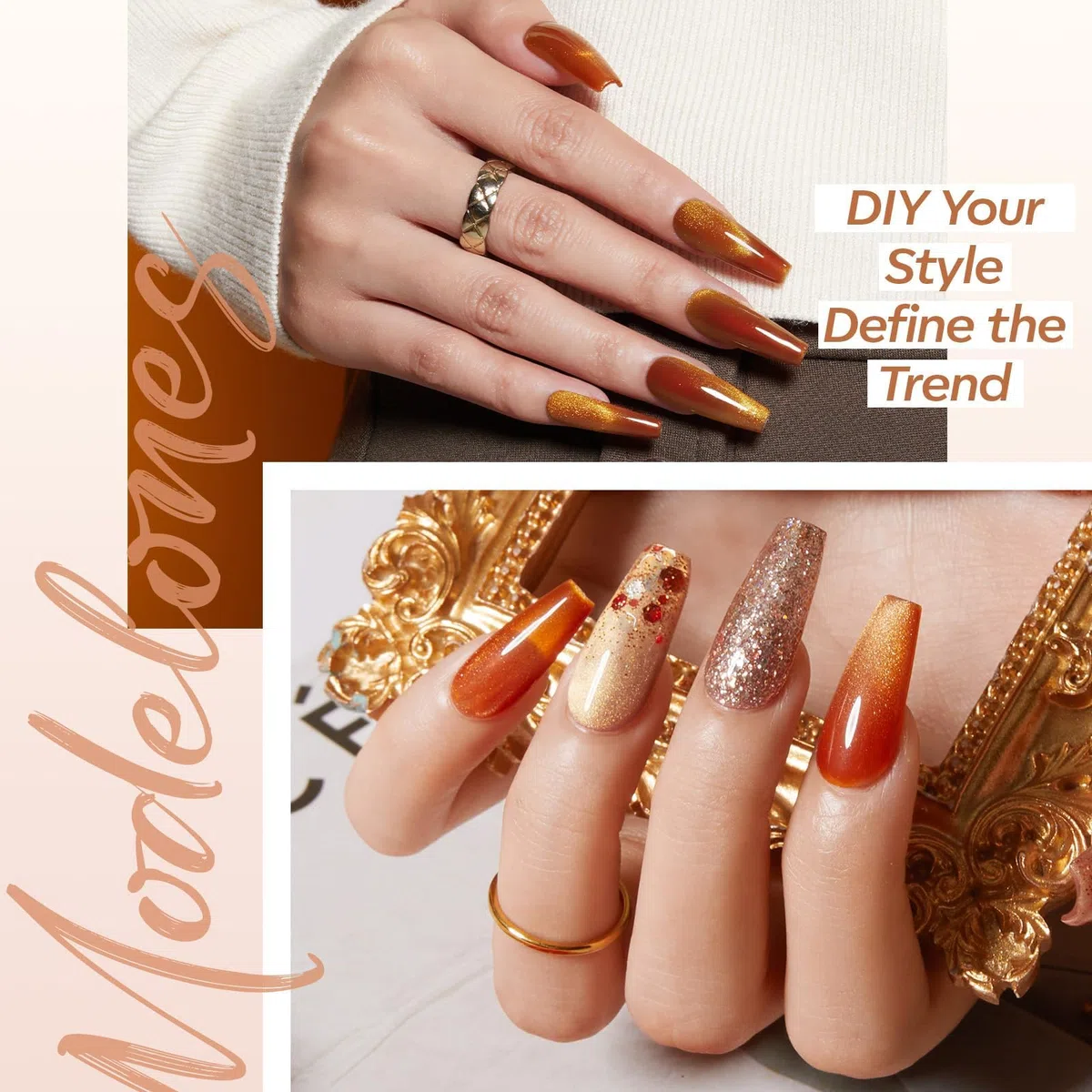 Modelones Unghie Finte con Colla Kit, 500 Pezzi Unghie Finte, Pezzi Punte per Unghie Artificiali con Lampada LED e Colla per Unghie, Smalto per Unghie in Gel Starter Set, Nail Art fai da te a casa