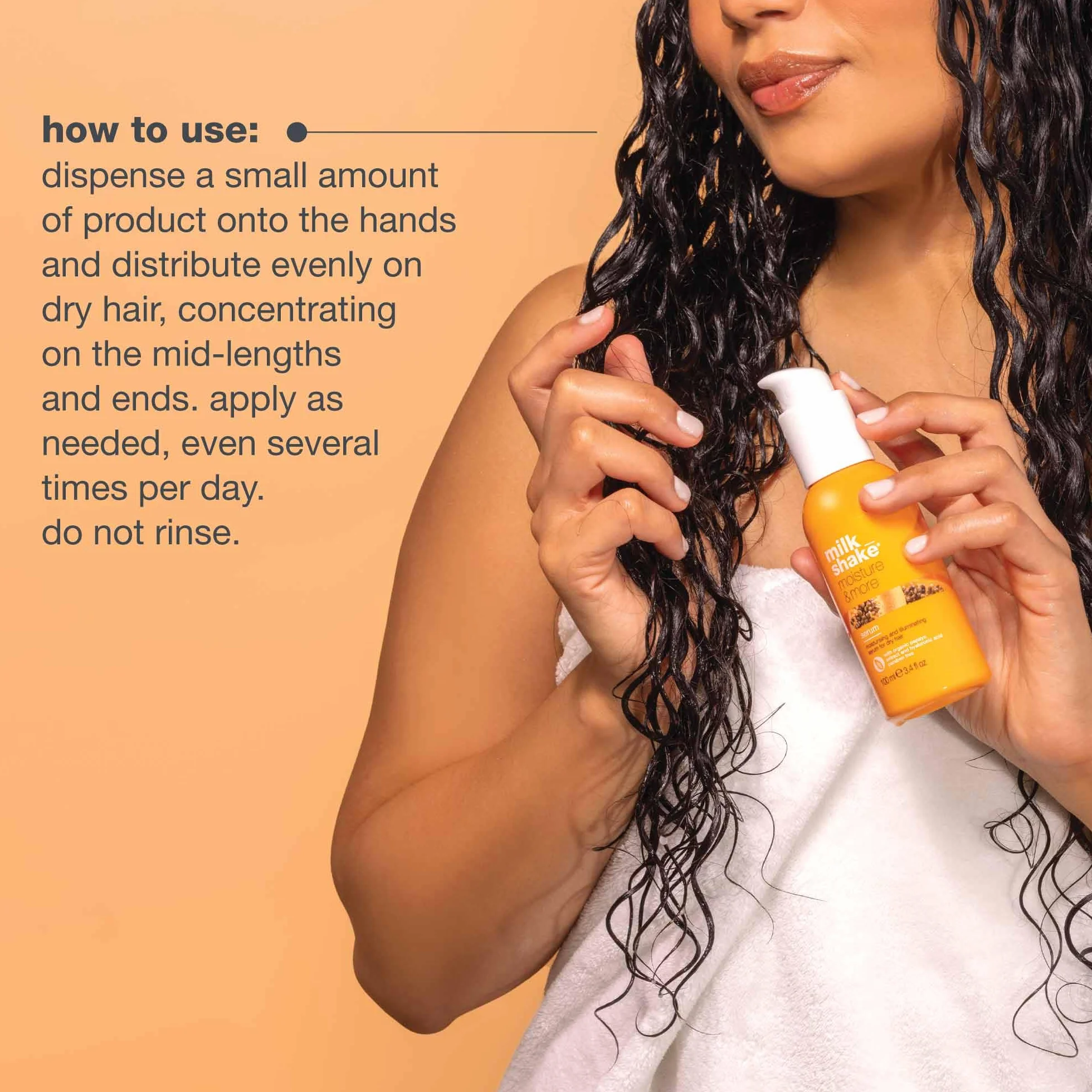 milk_shake | Moisture & More Siero Capelli Idratante e Illuminante 100 ml, Made in Italy