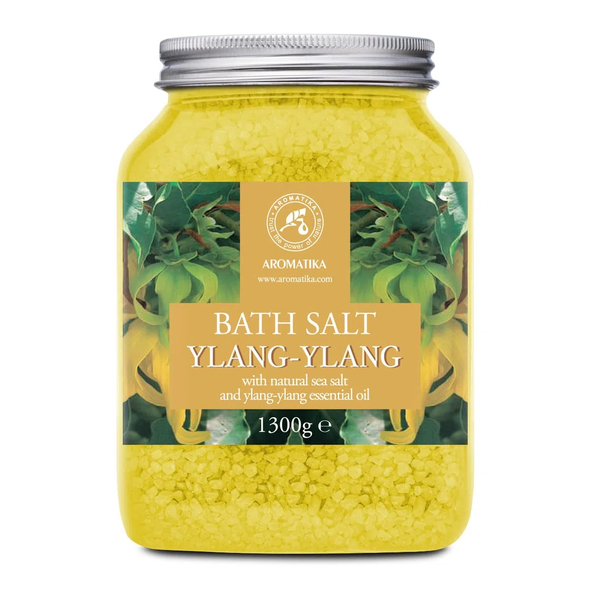 Sali da Bagno Ylang-Ylang 1300g - Sale Marino con Olio di Ylang-Ylang Essenziale - per un Buon Sonno - Riduzione dello Stress - Cura del Corpo - Rilassamento - Aromaterapia - Bath Salt