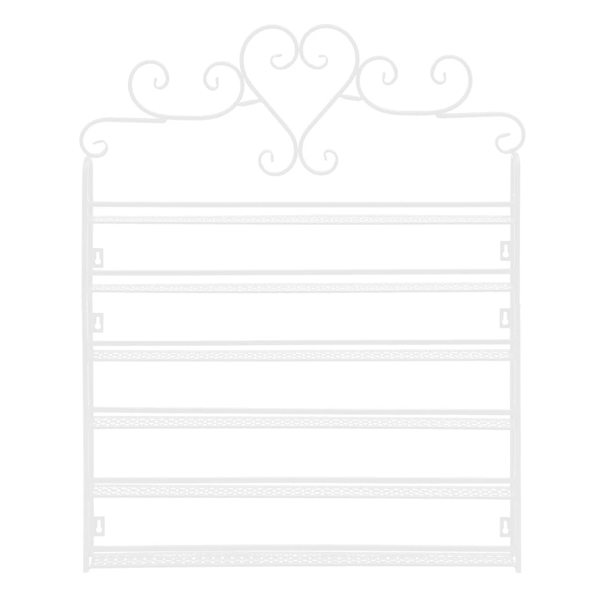 Scaffali Smalti Unghie Montaggio Parete, 6 livelli metallo ferro bianco 8 kg 5 cm profondo Scaffale Porta Smalto organizzatore per smalto rossetto, scaffale per unghie
