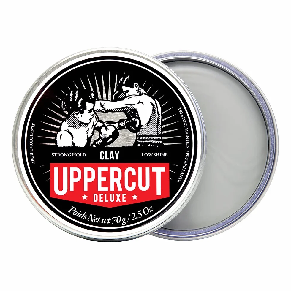 Uppercut Deluxe Clay, Prodotto Professionale a Base d'Acqua per un Finitura dall'Aspetto Naturale, Fissaggio Forte e Bassa Lucentezza, Prodotto per Capelli Uomo 70g