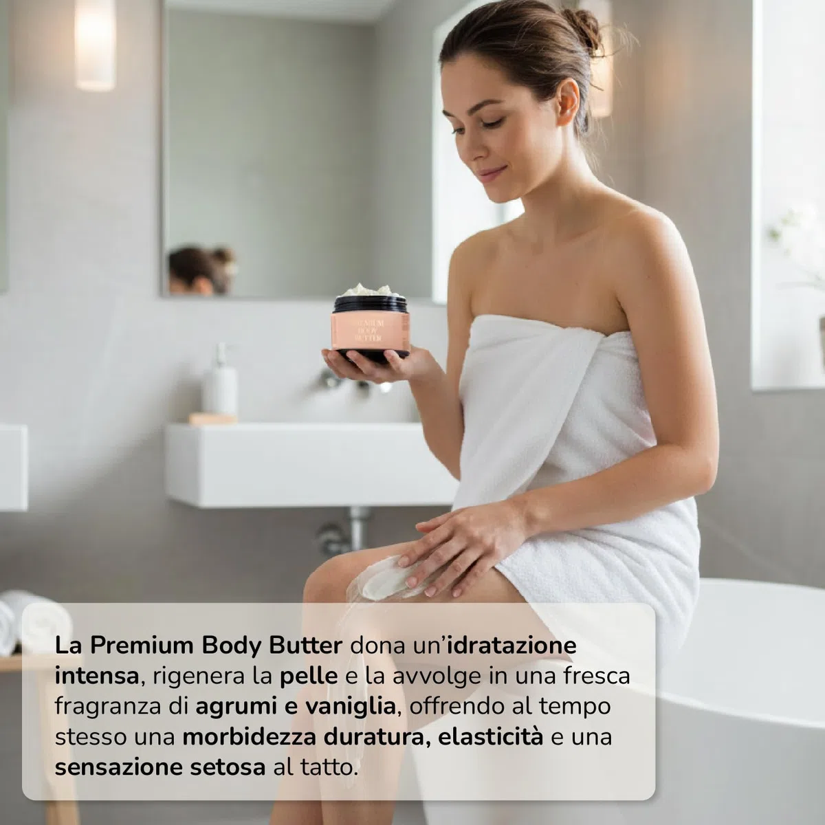 Active Luxe Premium Body Butter – Burro Corpo Idratante, 200ml | Olio di Cocco, Burro di Karitè & Olio di Mandorla, Profumato Arancia & Vaniglia