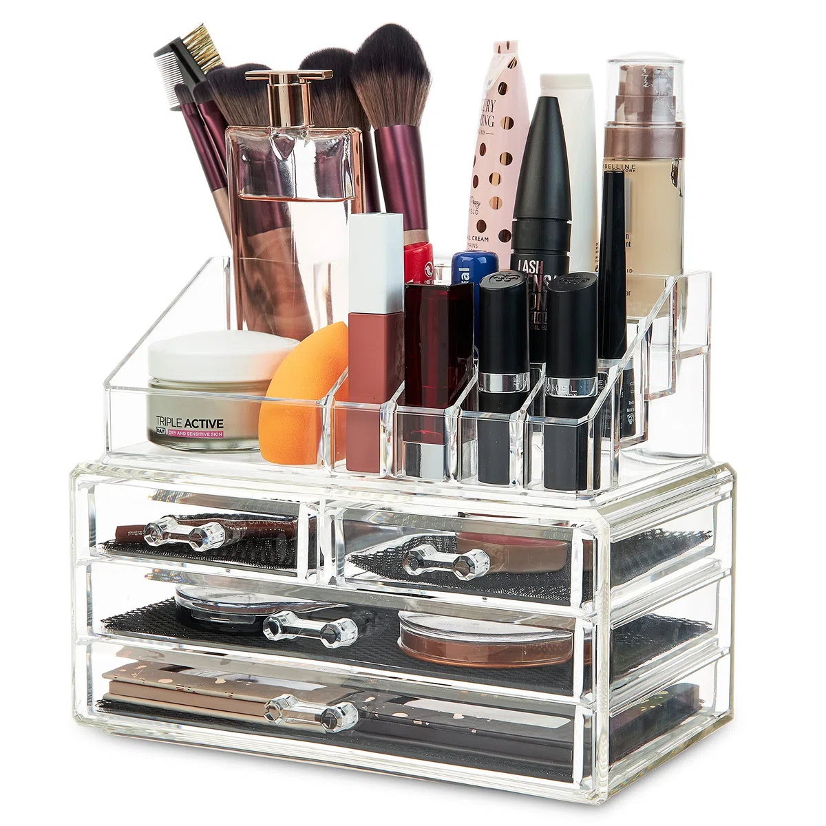 DECO EXPRESS Porta Trucchi Organizer da Bagno - Organizzatore per Cosmetici con Cassetti (Large)
