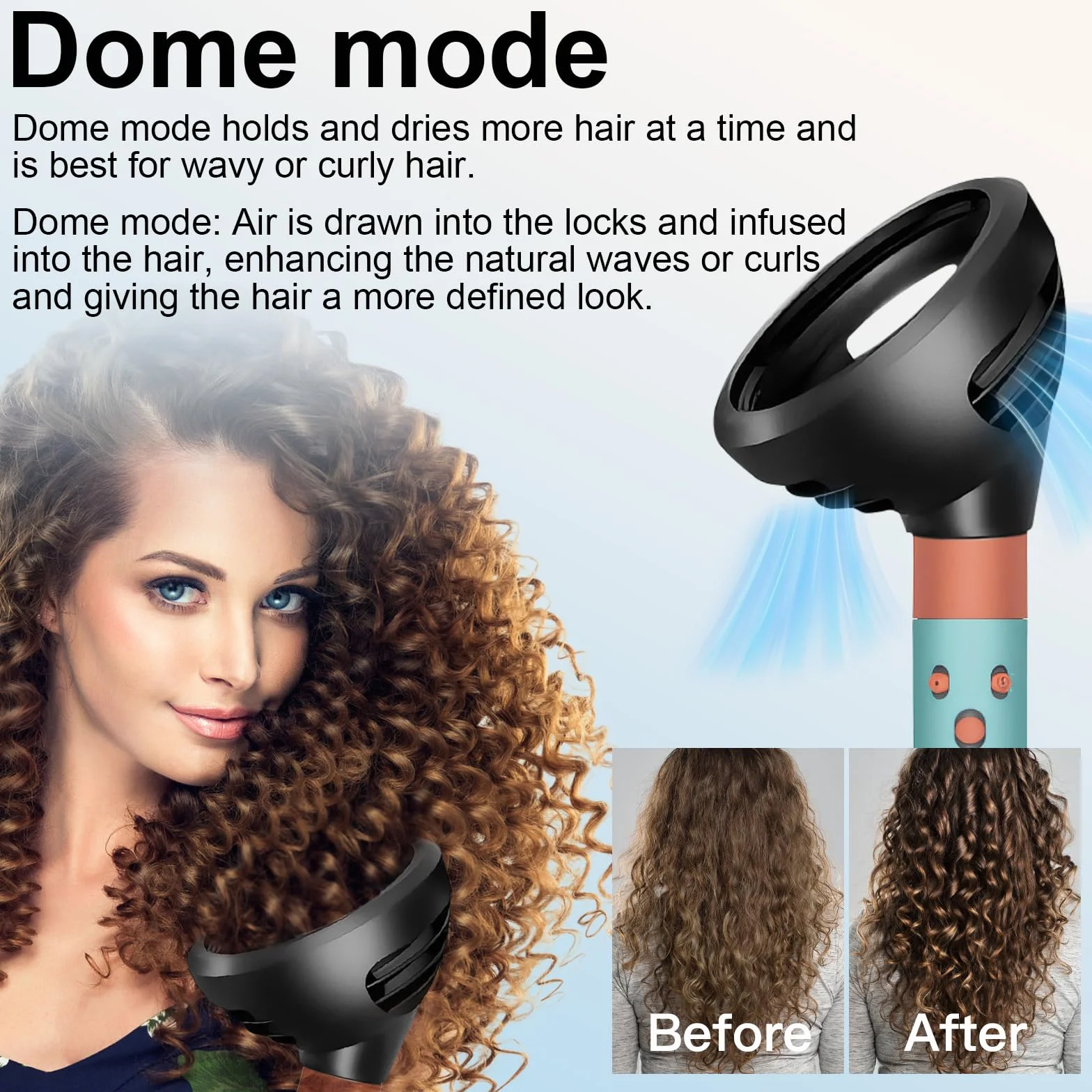 Diffusore Wave+Curl per Dyson Airwrap HS01 HS05 HS08, Diffusore capelli ricci per Dyson Airwrap accessori, Conversione per Dyson Airwrap Styler in Asciugacapelli
