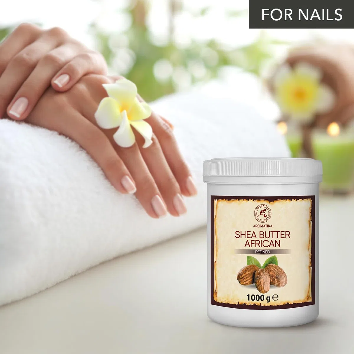 Burro di Karité 1000g - Pure & Naturale - Butyrospermum Parkii - Sheabutter - Olio per Corpo - Capelli - Ideale per Pelle - Unghie - Labbra - Capelli - Viso e Corpo